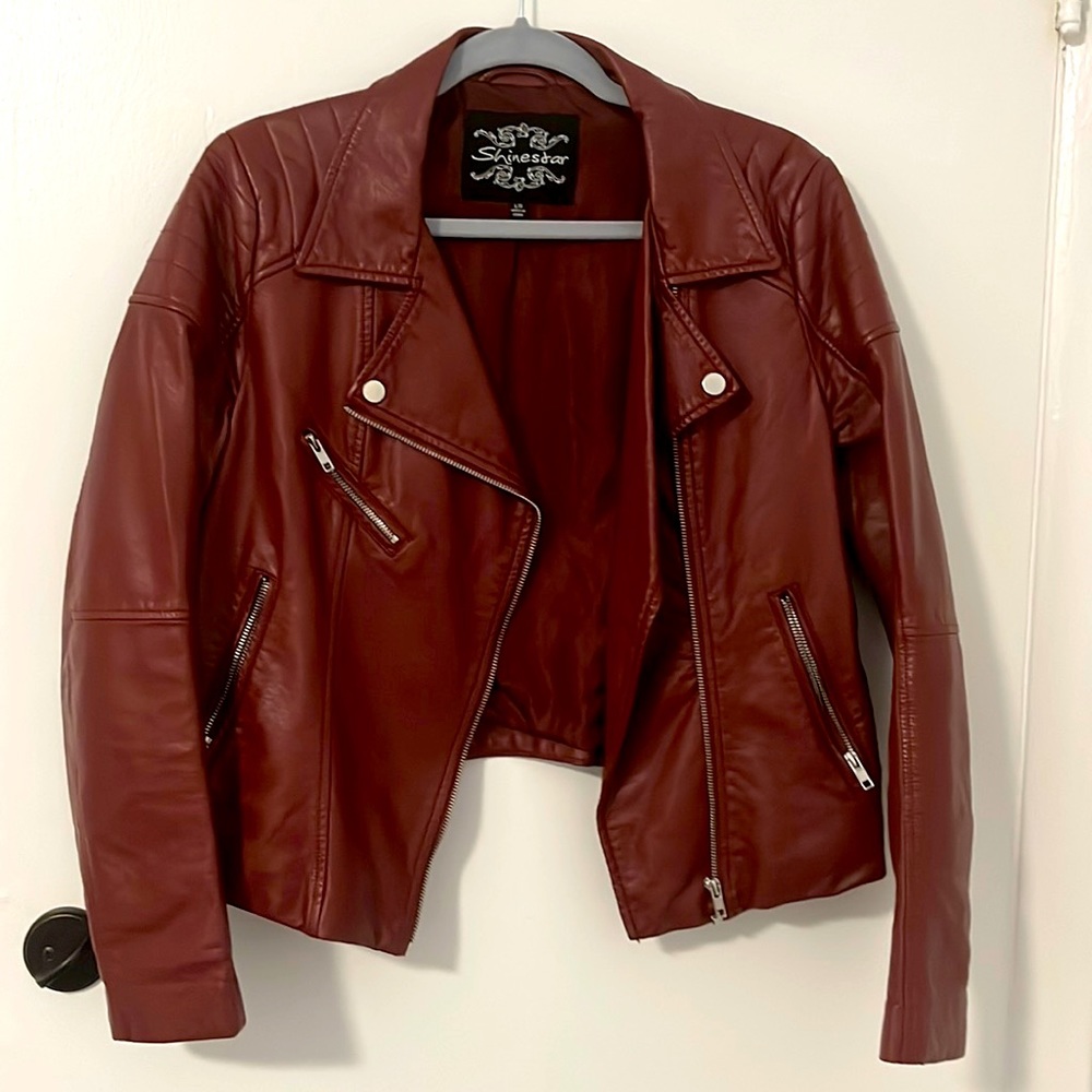 Stylish faux leather jacket